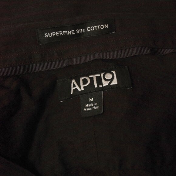 Y2K Striped Button Up (M) medium maroon black vintage dress shirt formal preppy - Picture 8 of 8